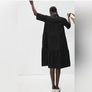 Everlane Black Casual Long Sleeve Midi Sundress